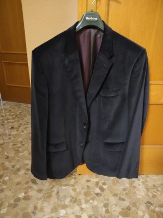 Chaqueta pana azul marino