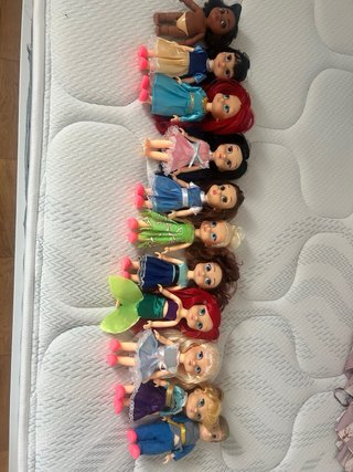 Conjunto Muñecas Mini Disney Princesas ,enanitos