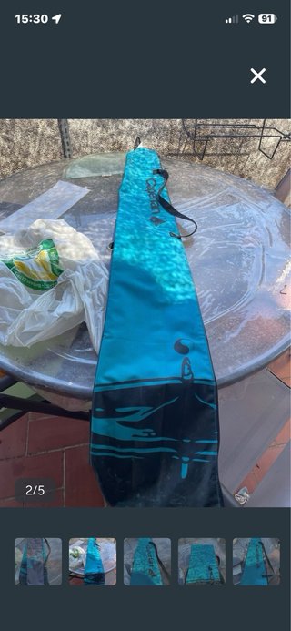 Caña de pesca con funda y 3 picas
