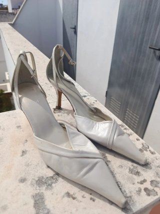 Zapatos de piel marfil Talla 38