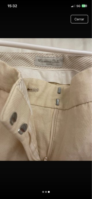 Pantalón vestir Massimo Dutti beige