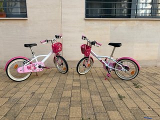 Bicicleta Infantil Rosa y Blanca