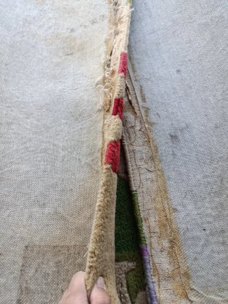 Alfombra de tela con flores 158*91'5