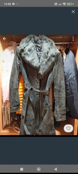 Chaquetón ante gris 3/4