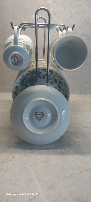 Juego de café Bidasoa porcelana y metal