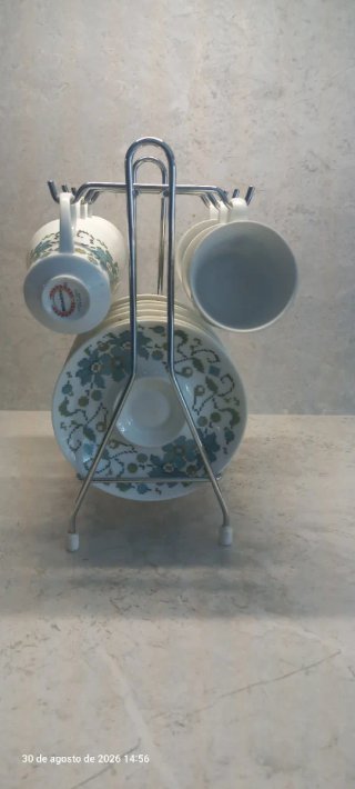 Juego de café Bidasoa porcelana y metal