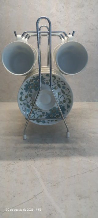 Juego de café Bidasoa porcelana y metal