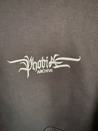 Felpa Phobia con cappuccio nera taglia S