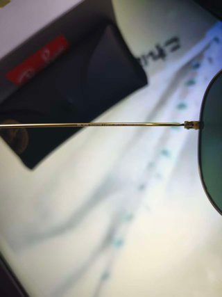 Gafas Ray-Ban Doradas Aviator Verdes Nuevas