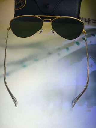 Gafas Ray-Ban Doradas Aviator Verdes Nuevas