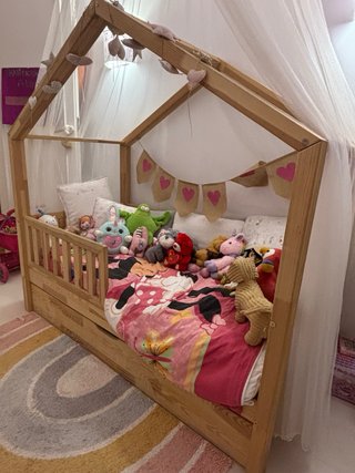 Cama Montessori Cabaña Infantil Madera