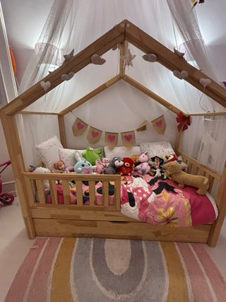 Cama Montessori Cabaña Infantil Madera