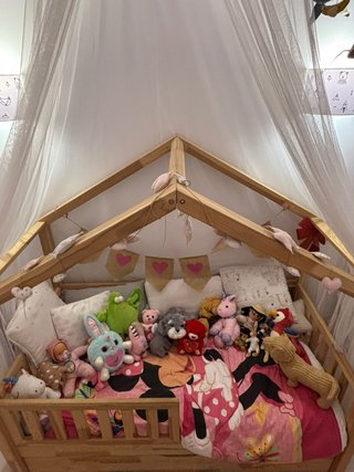 Cama Montessori Cabaña Infantil Madera