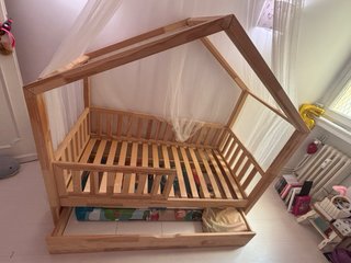 Cama Montessori Cabaña Infantil Madera