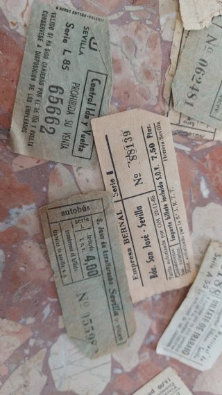 Lotes de Billetes Antiguos de Autobús