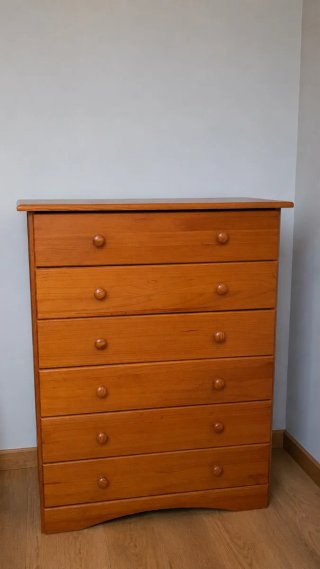 Cómoda Pino Macizo 6 Cajones