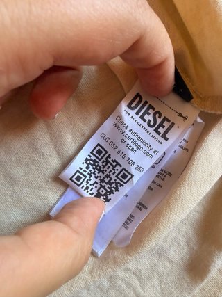 Camiseta Diesel Talla M Beige Multicolor