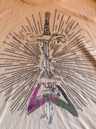 Camiseta Diesel Talla M Beige Multicolor