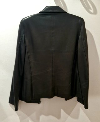 Chaqueta Piel Ovino Vintage Negra mujer