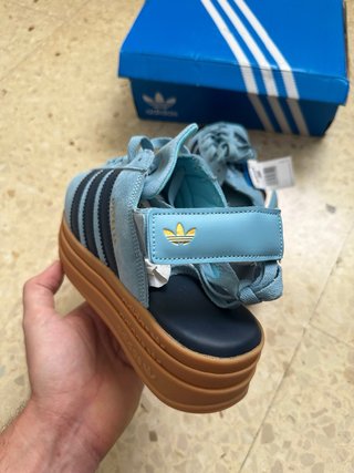 Sandalias Adidas Gazelle Mujer Azul Marrón