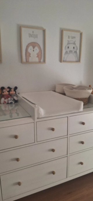 Cambiador Cómoda Hemnes + Mueble Lateral