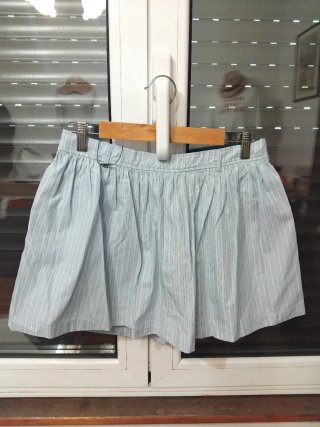 Falda shorts Zara rayas azules