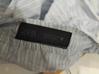Falda shorts Zara rayas azules