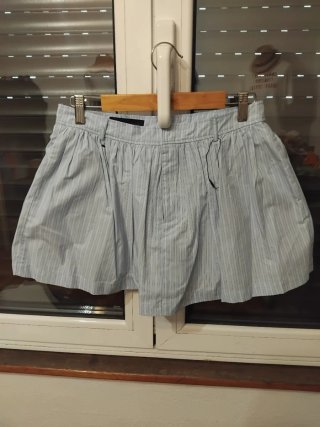Falda shorts Zara rayas azules