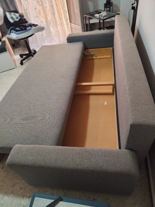 Divano letto a 3 posti Ikea grigio