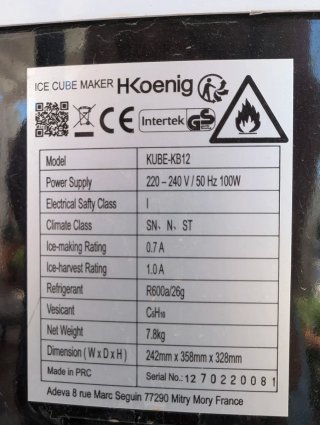 Máquina de Hielo H.Koenig KB-12