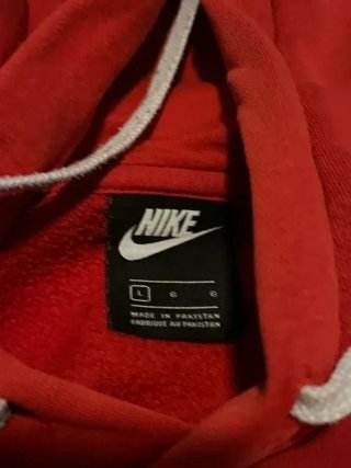 Sudadera Nike con capucha Roja Talla L