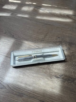 Penna Parker Vintage Argento e Oro con Custodia