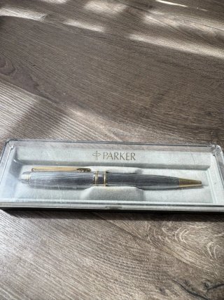 Penna Parker Vintage Argento e Oro con Custodia