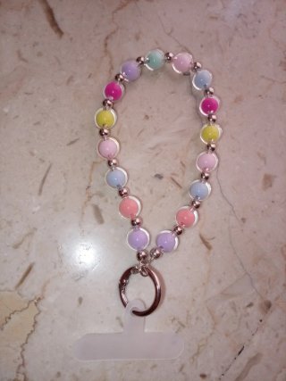 Laccio per cellulare con perle colorate