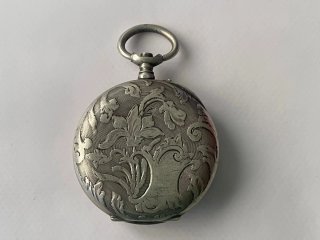 Reloj de bolsillo plata doble esfera