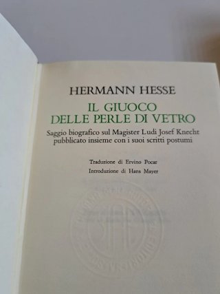 Libro di Hermann Hesse il gioco delle perle di vet