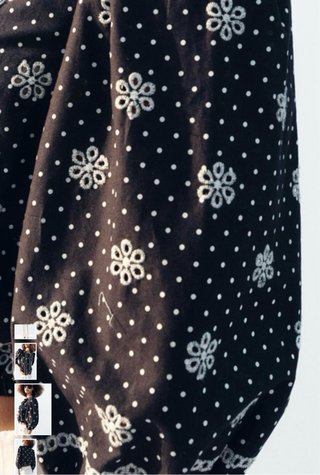 Camisa Zara bordada manga larga