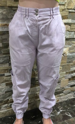 Pantalón cargo mujer morado Bershka