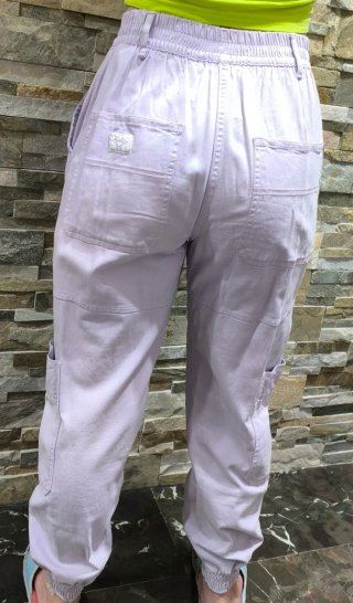Pantalón cargo mujer morado Bershka