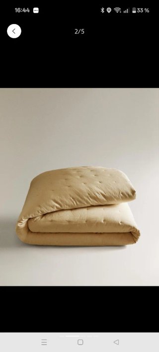 Edredón Zara Home Lino y Algodón Beige