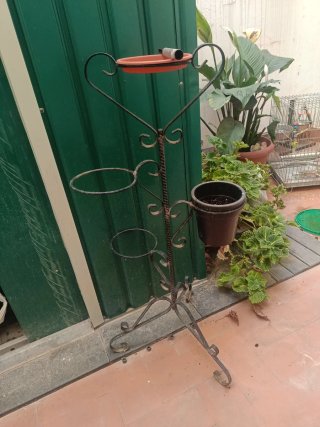 Jardinera metálica 3/4 macetas