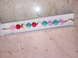 Bracciale perle colorate