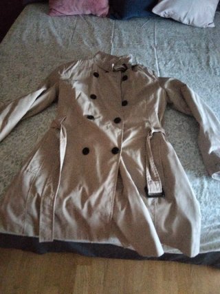 Gabardina Stradivarius Beige Talla XL