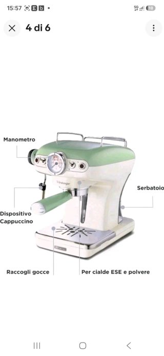 Macchina Caffè Ariete Vintage verde