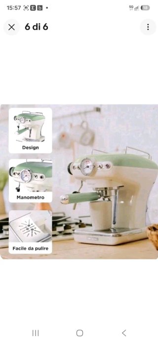 Macchina Caffè Ariete Vintage verde