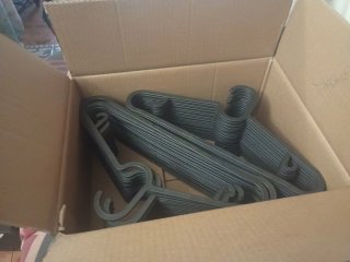 Perchas Ikea 39cm Plástico Negro Blanco