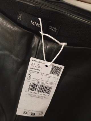 Pantalón polipiel Mango Talla S