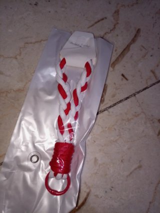 Laccio per cellulare bianco e rosso