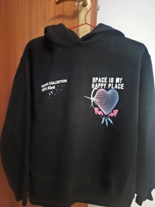 Sudadera Negra Space is my Happy Place