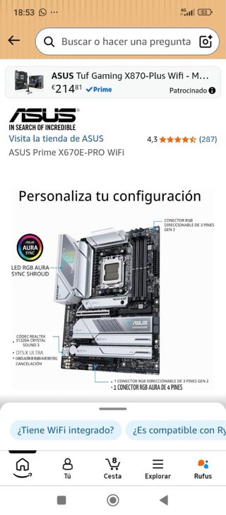 Placa Base ASUS Prime X670E-PRO WiFi